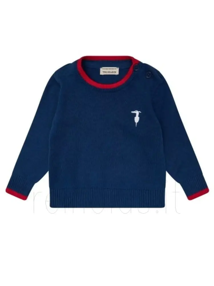maglia blu navy bambino mini logo