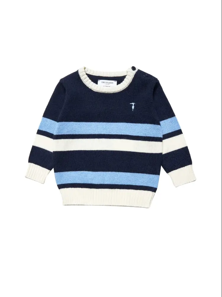 maglia infant tonil in misto lana cashmere multicolor blu e azzurro