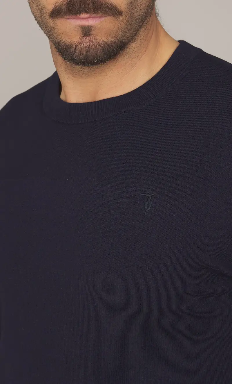 Maglia trussardi in viscosa leggera, colore blu miniatura 2