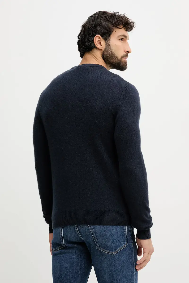 maglione in cachemirie uomo colore beige M0208000022N Blu navy miniatura 3