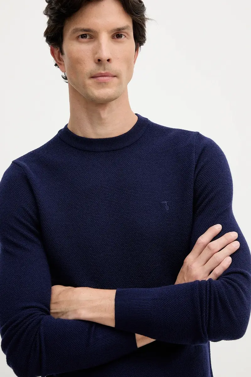 maglione in lana uomo colore blu navy M0038000005N miniatura 4