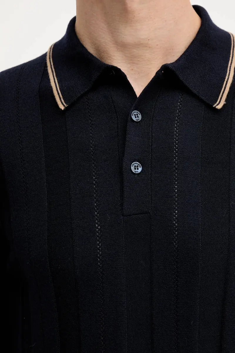 maglione in lana uomo colore blu navy M0048000006N miniatura 5