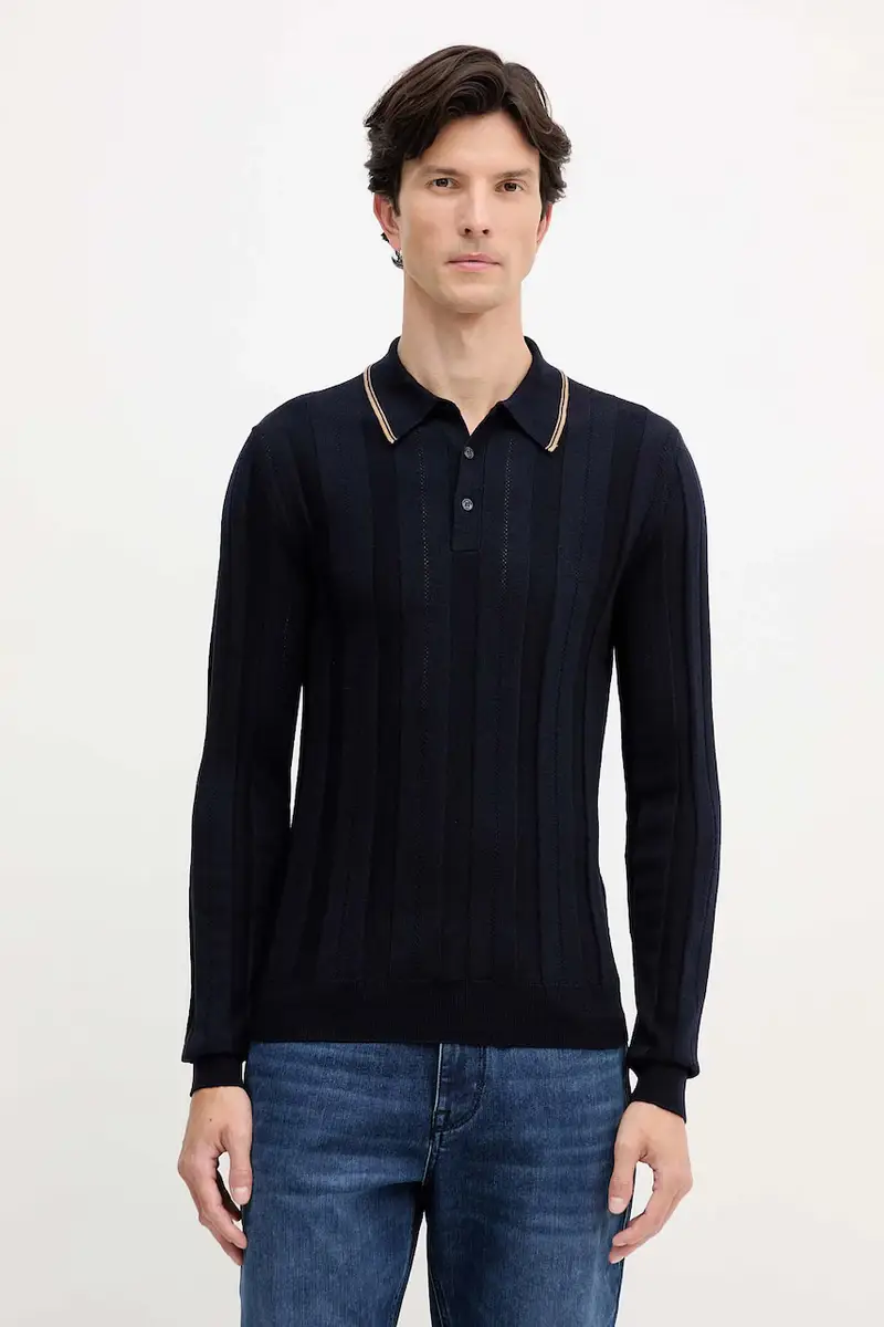 maglione in lana uomo colore blu navy M0048000006N