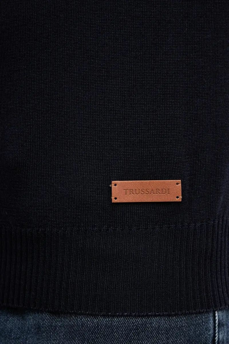 maglione in lana uomo colore blu navy M0058000007N miniatura 5