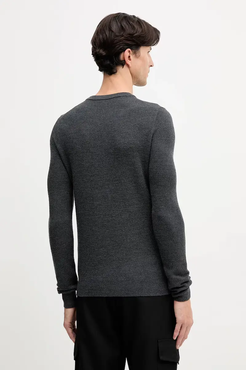 maglione in lana uomo colore grigio M0038000005N miniatura 3