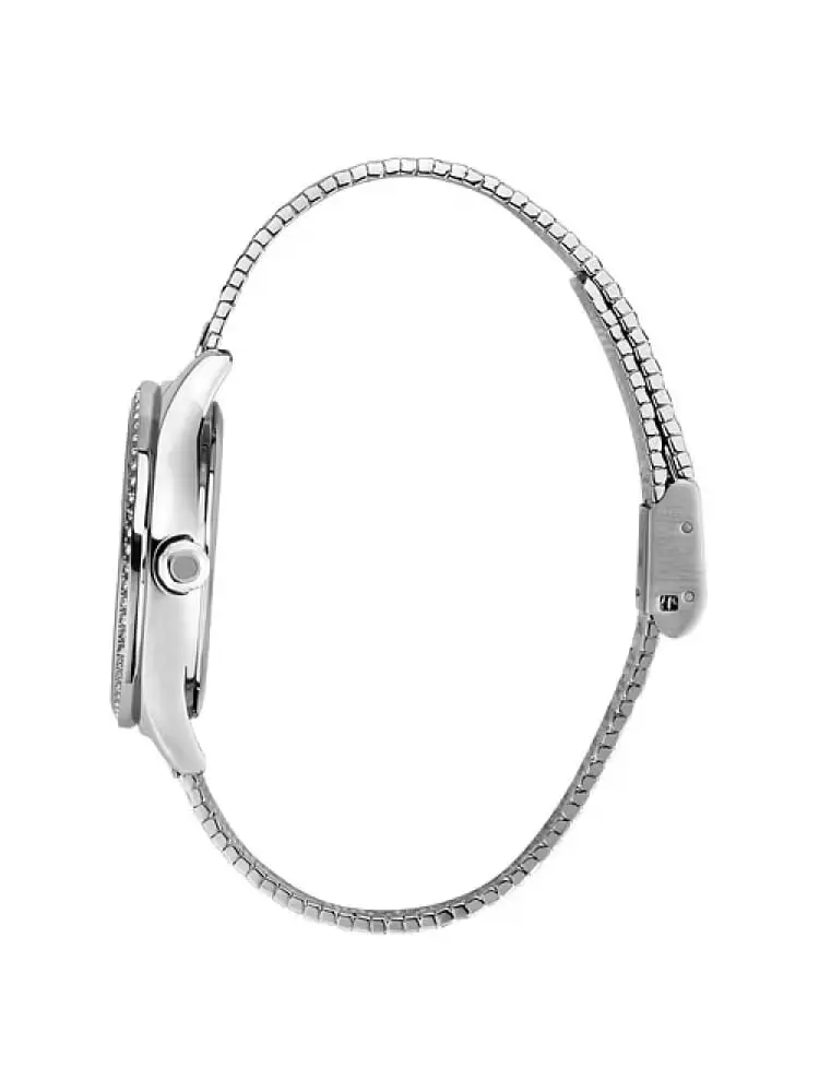 orologio donna city life in acciaio silver maglia milano ghiera con strass quadrante rosa miniatura 2