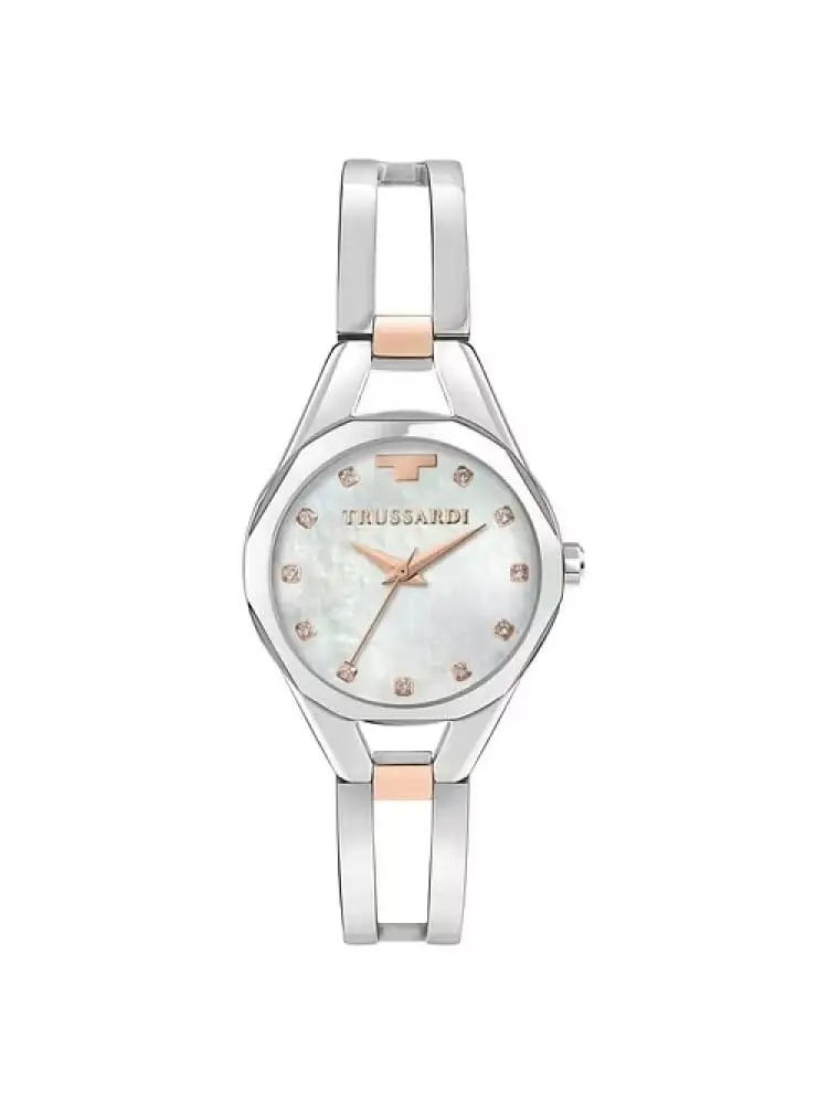 orologio donna metropolitan in acciaio silver quadrante madre perla con brillantini