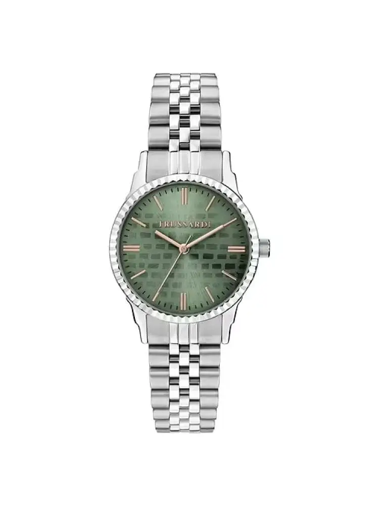 orologio donna t-bent in acciaio silver maglia jubilee quadrante menta