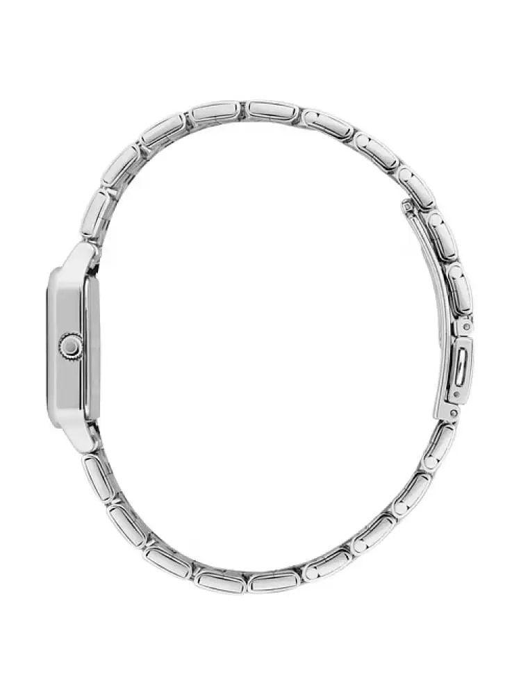 orologio donna t-forma in acciaio quadrante rosa miniatura 2