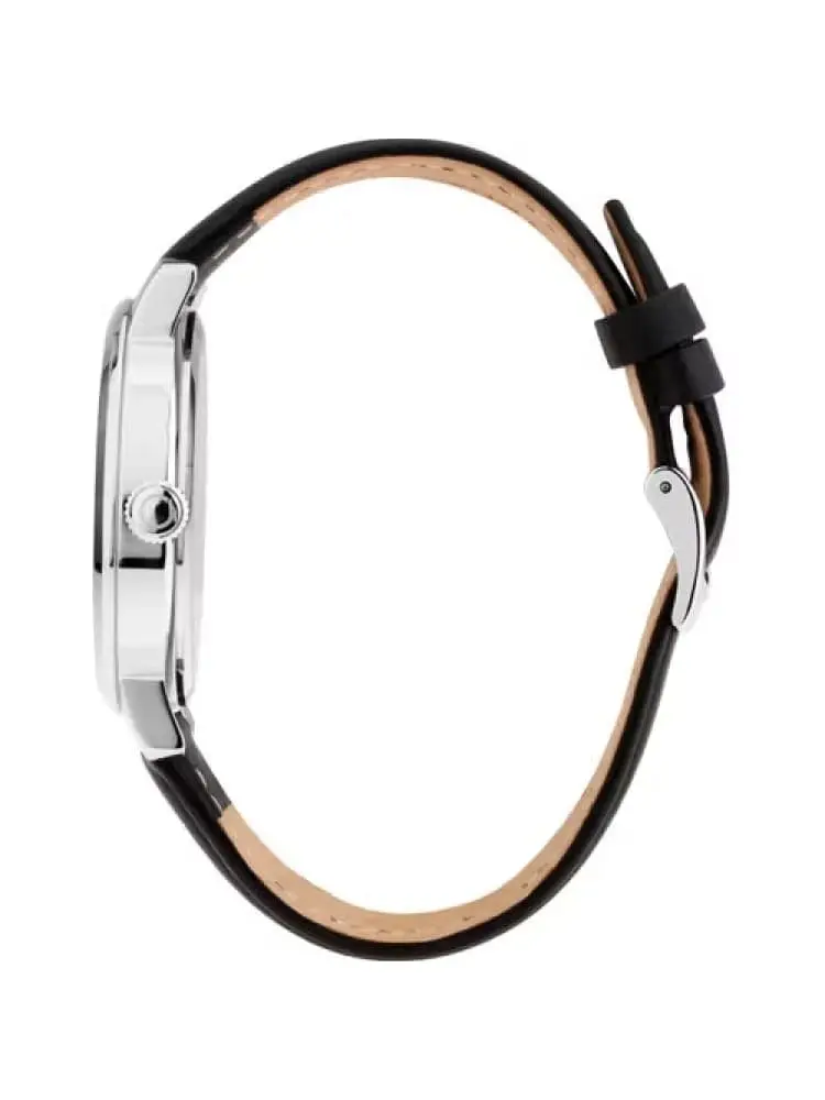 orologio uomo t-couple in pelle e accioia quadrante blu miniatura 2