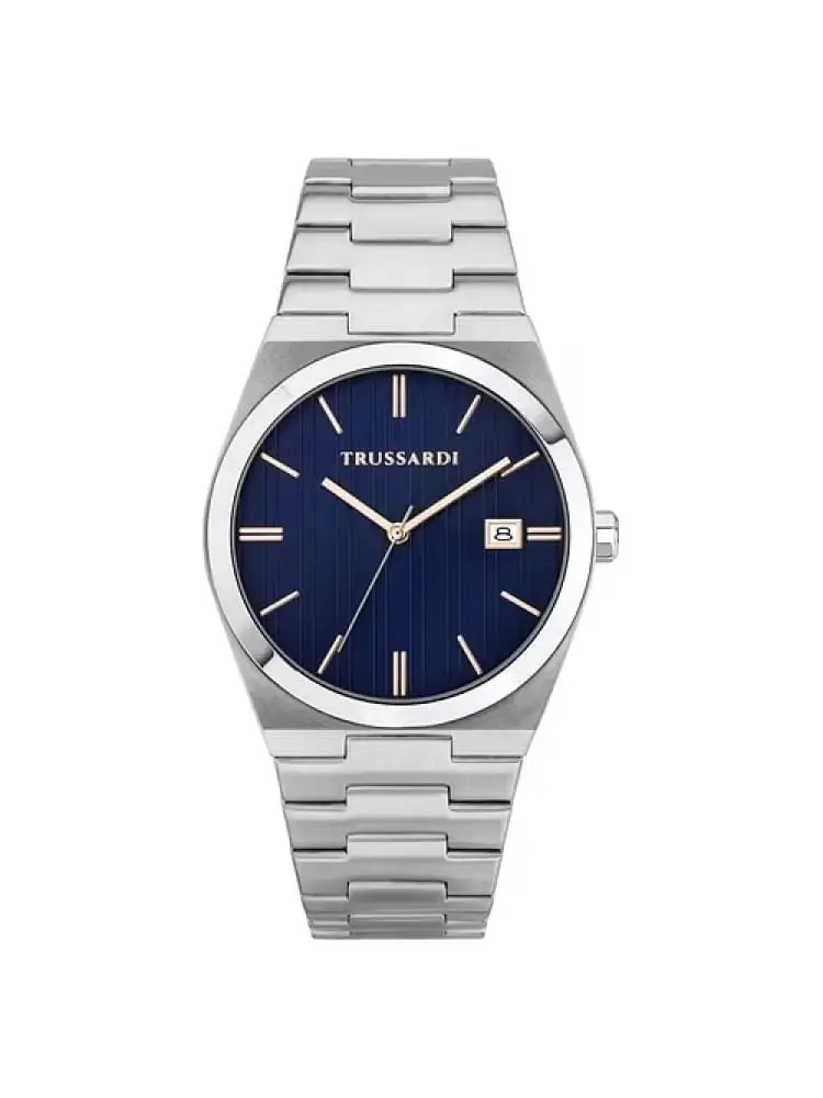 orologio uomo t-milano in acciaio quadrante blu