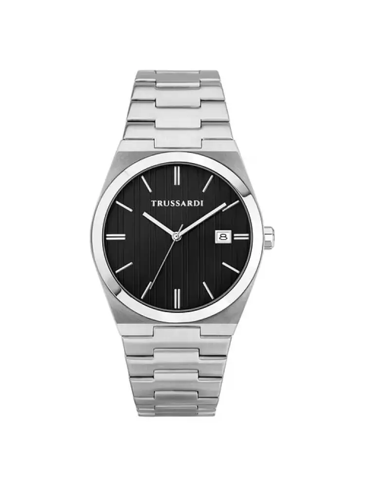 orologio uomo t-milano in acciaio quadrante nero