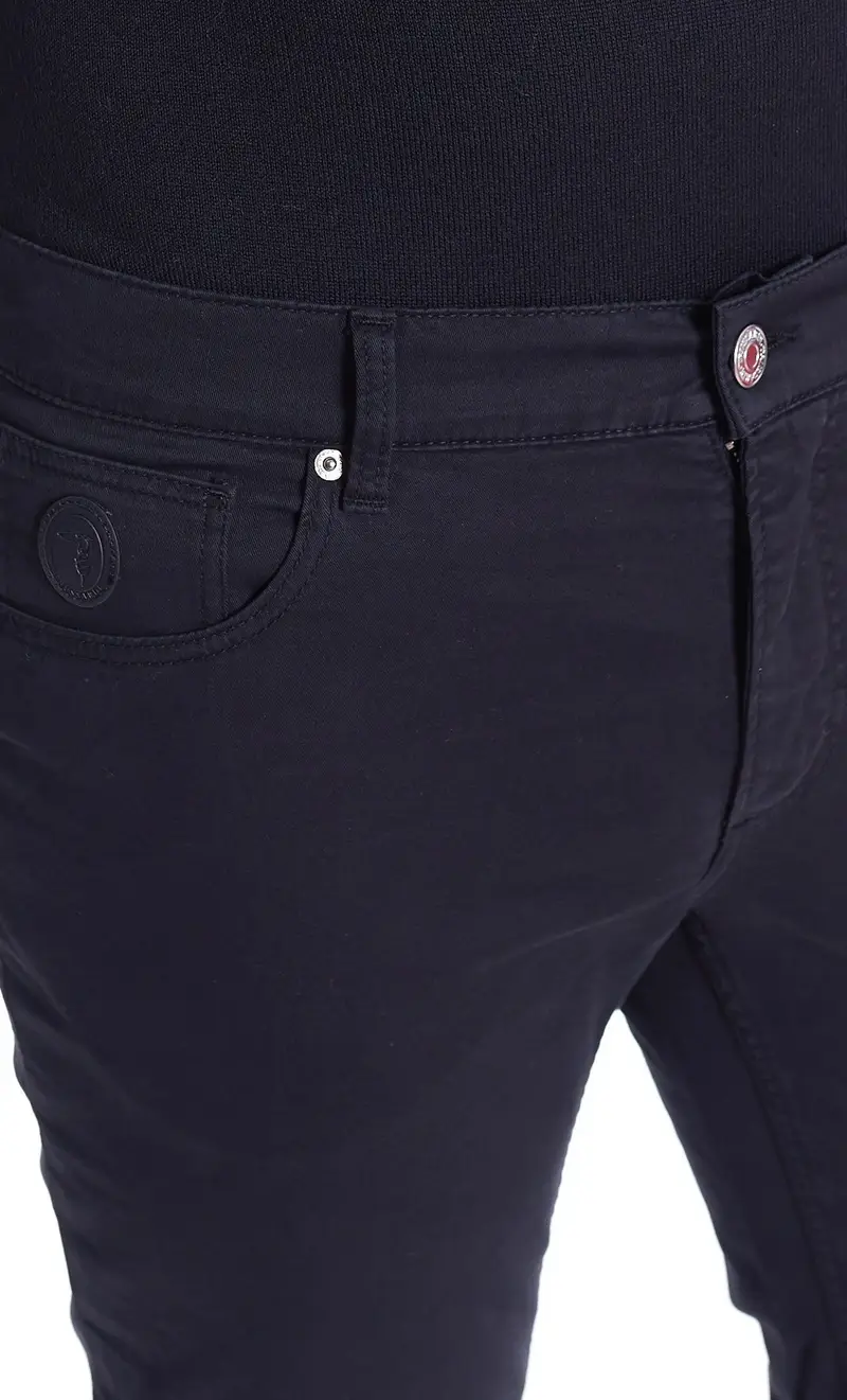 Pantalone 370 close trussardi elasticizzato leggero, colore nero miniatura 2