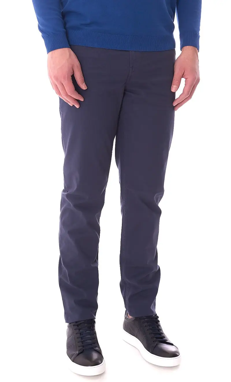 Pantalone 370 close trussardi microarmatura, colore blu