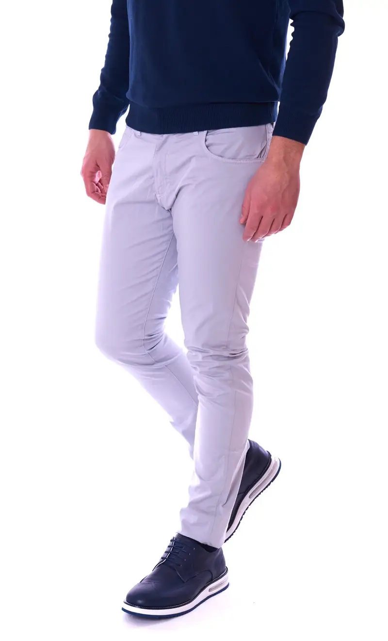 Pantalone 370 skinny trussardi jeans grigio chiaro, colore grigio