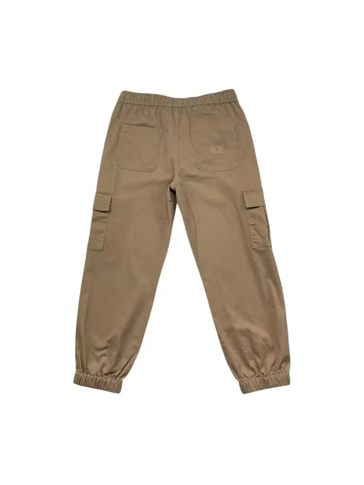 pantalone beige bambino mini logo miniatura 2