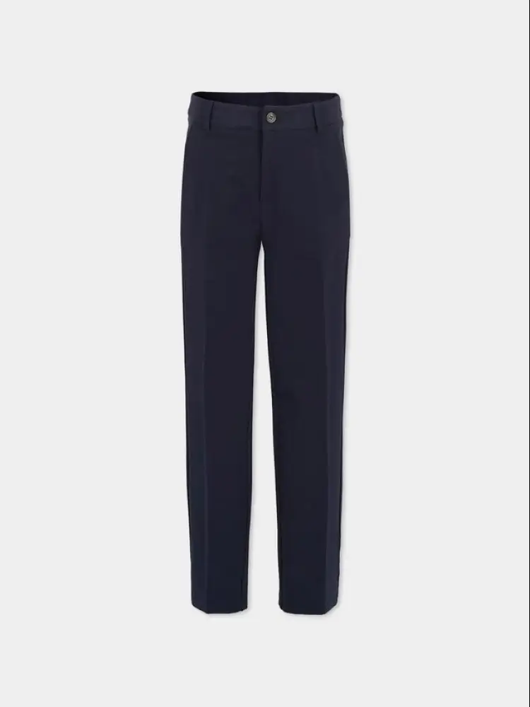 pantalone blu navy bambino classico mini logo sul retro