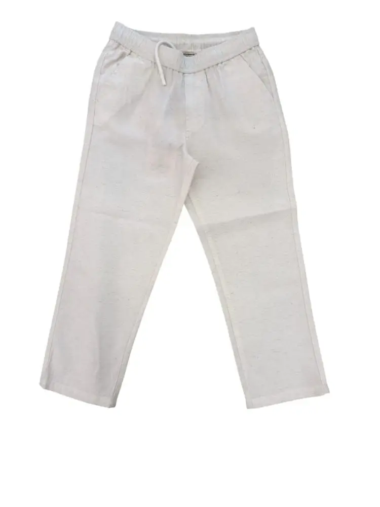 pantalone crema bambino mini logo