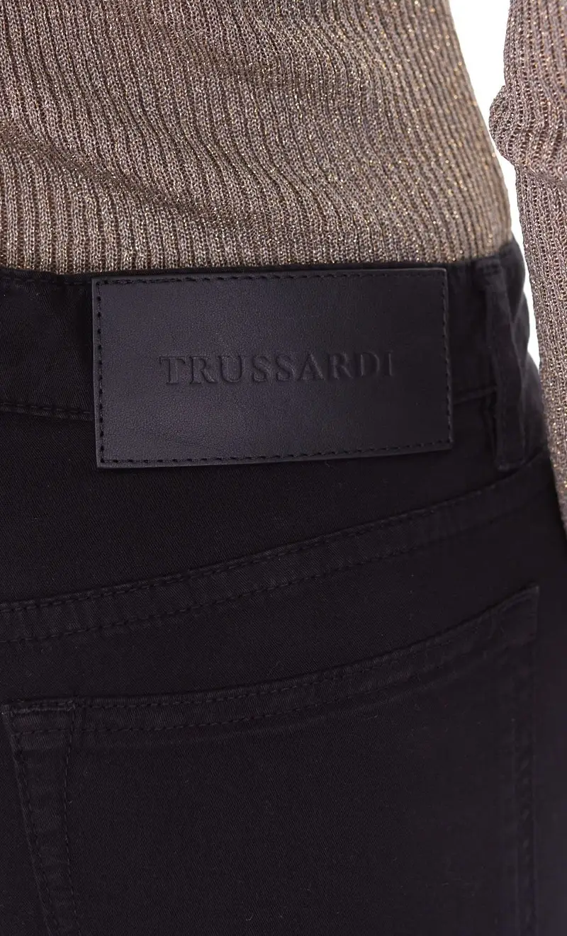 Pantalone trussardi 130 classic stretch leggero, colore nero miniatura 2