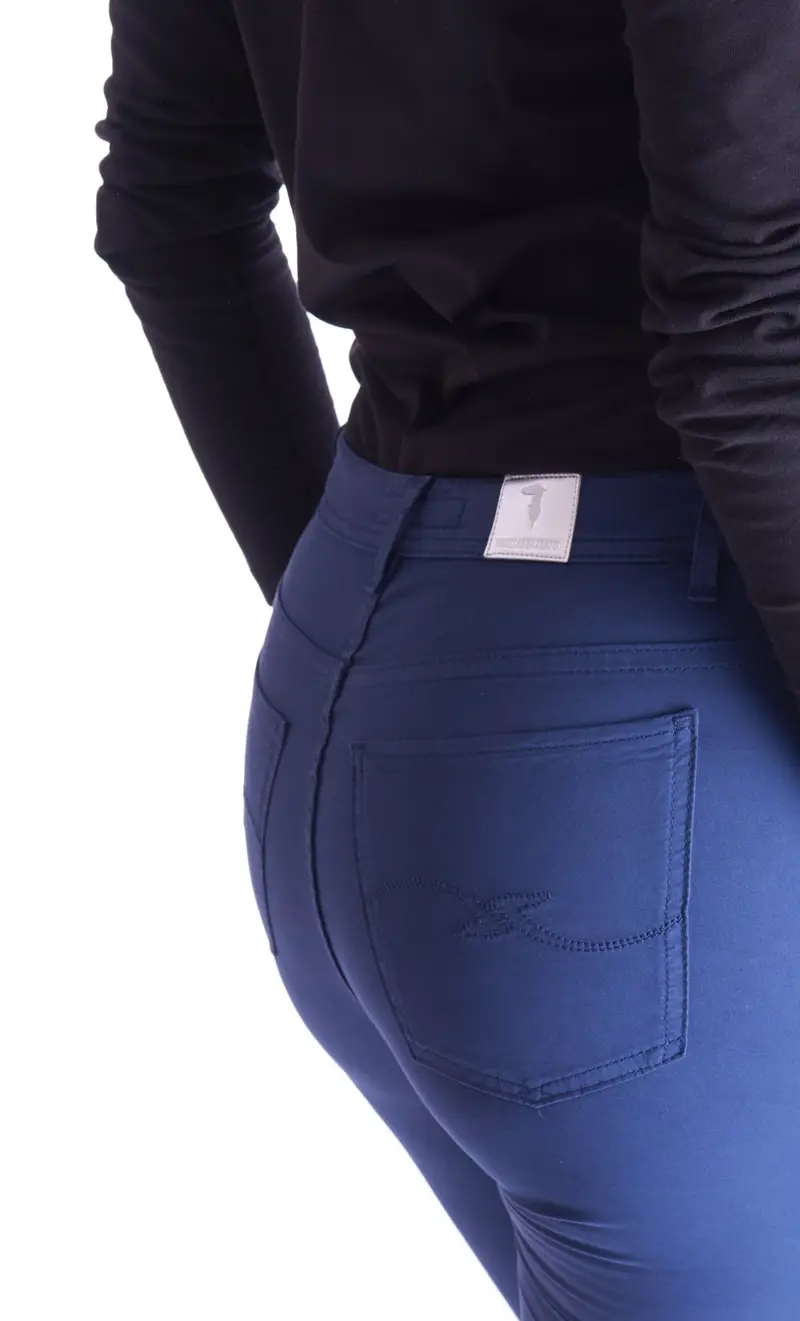 Pantalone trussardi jeans 105 skinny stretch blu, colore blu miniatura 2