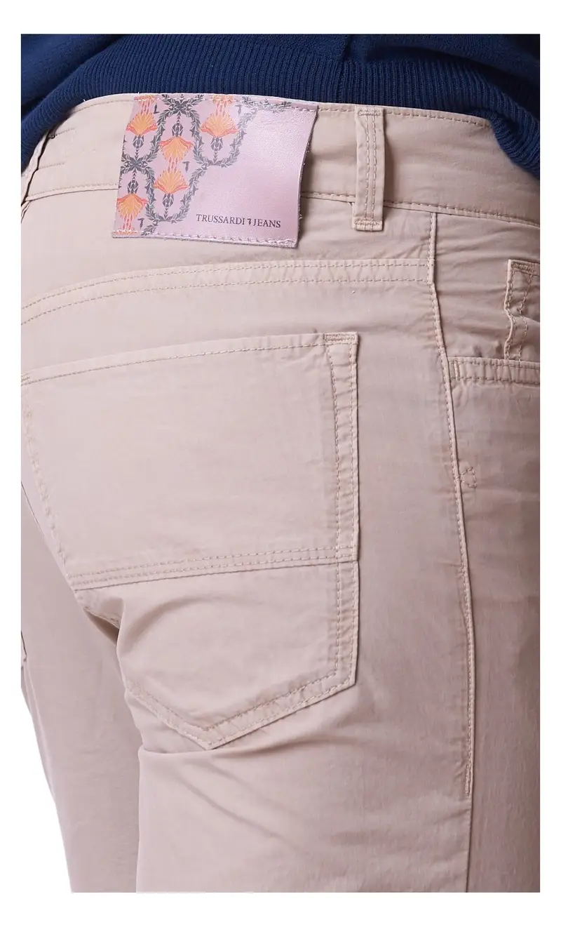 Pantalone trussardi jeans 380 icon ultraleggero sabbia, colore sabbia miniatura 2