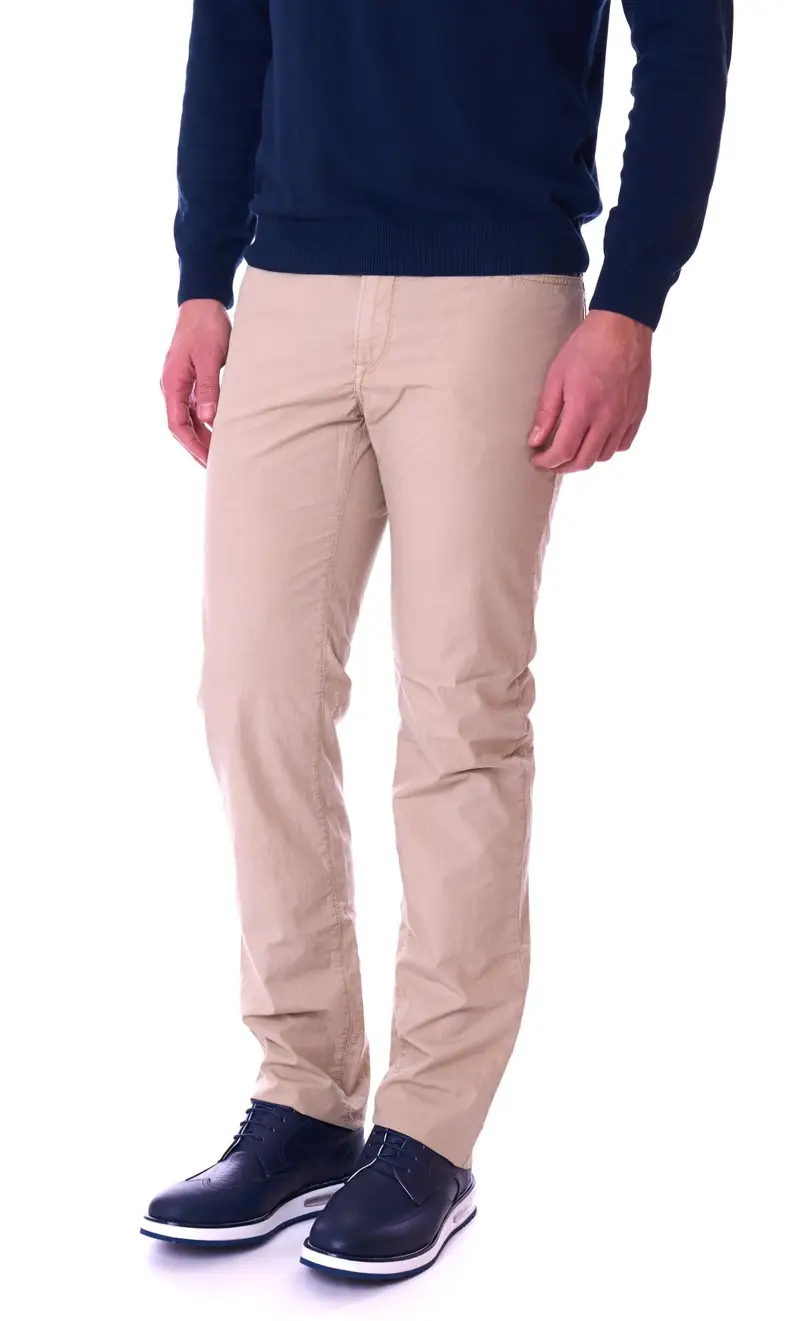 Pantalone trussardi jeans 380 icon ultraleggero sabbia, colore sabbia