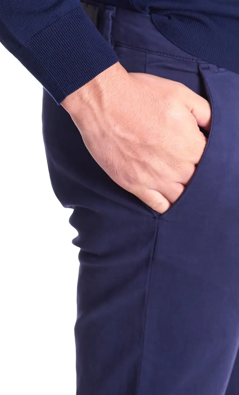 Pantalone trussardi jeans aviator fit, colore blu miniatura 2