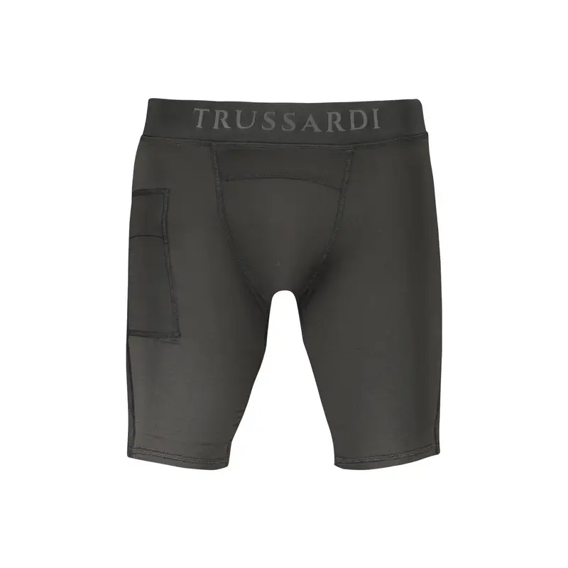 Trussardi Pantaloni Leggins Uomo Nero con Stampa Logo