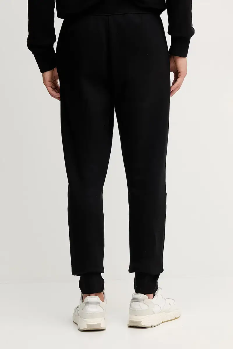 pantaloni tuta di cotone uomo colore nero P8018000062N miniatura 3