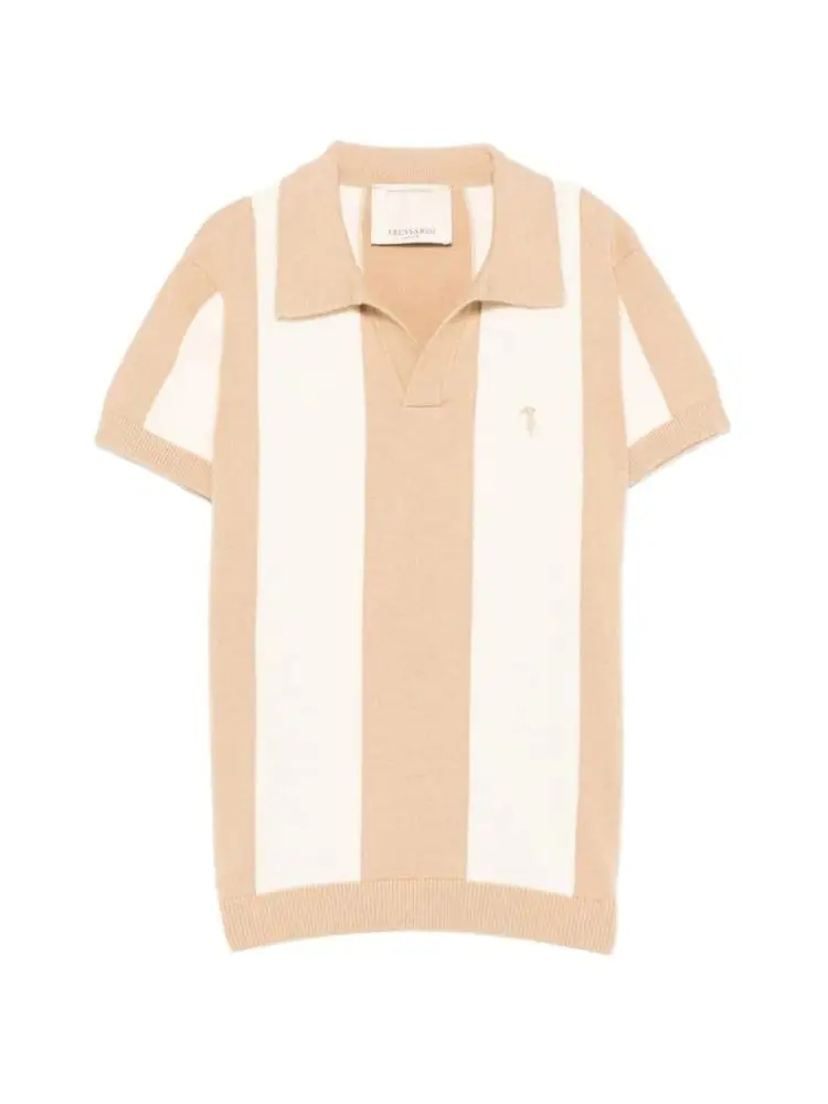 polo beige bambino mini logo