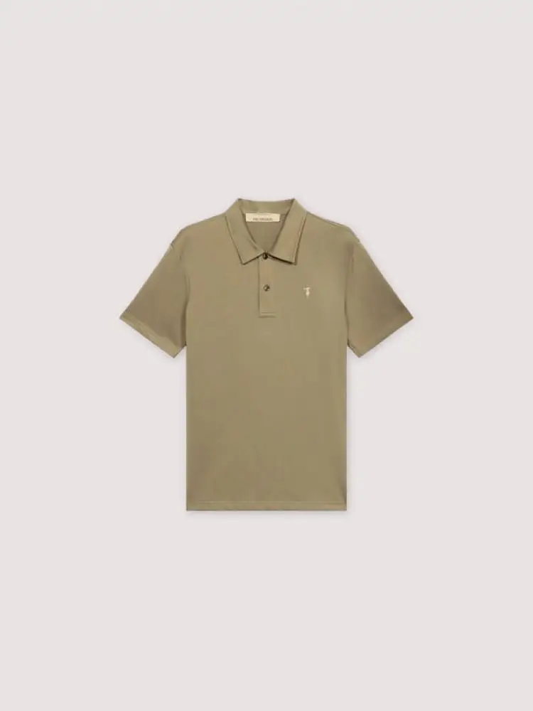 polo regular fit in piquet tecnico verde nilitare