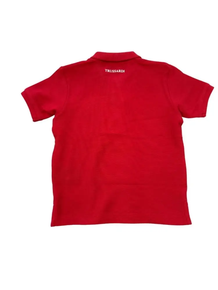 polo rossa neonato mini logo miniatura 2