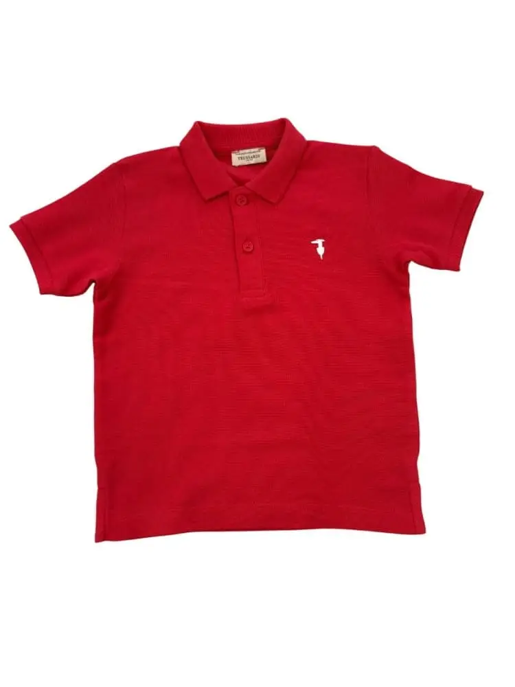 polo rossa neonato mini logo