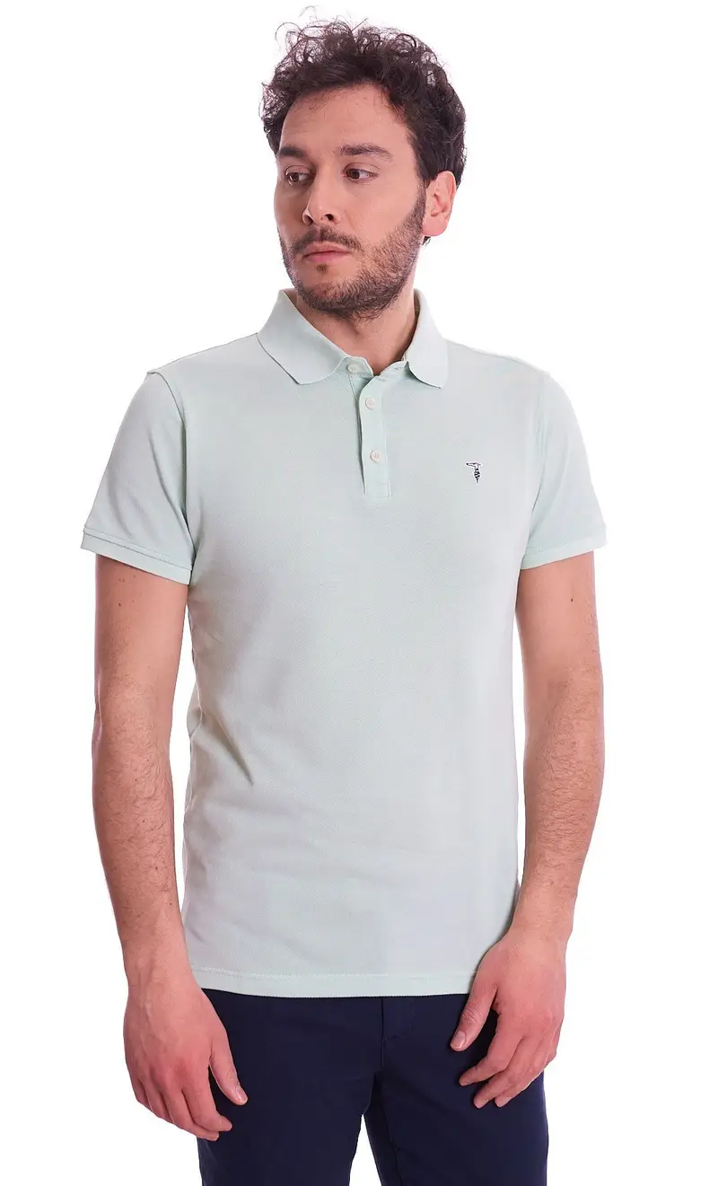 Polo trussardi con logo levriero, colore verde