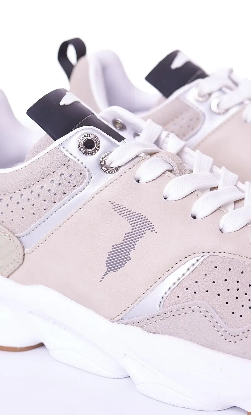 Scarpe running trussardi grigie, colore grigio miniatura 2