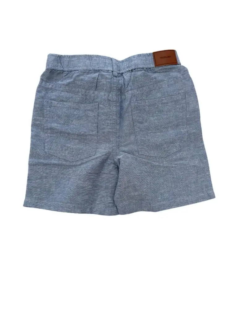 shorts blu bambino mini logo miniatura 2