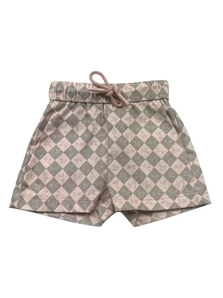 shorts multicolor neonata logo all over