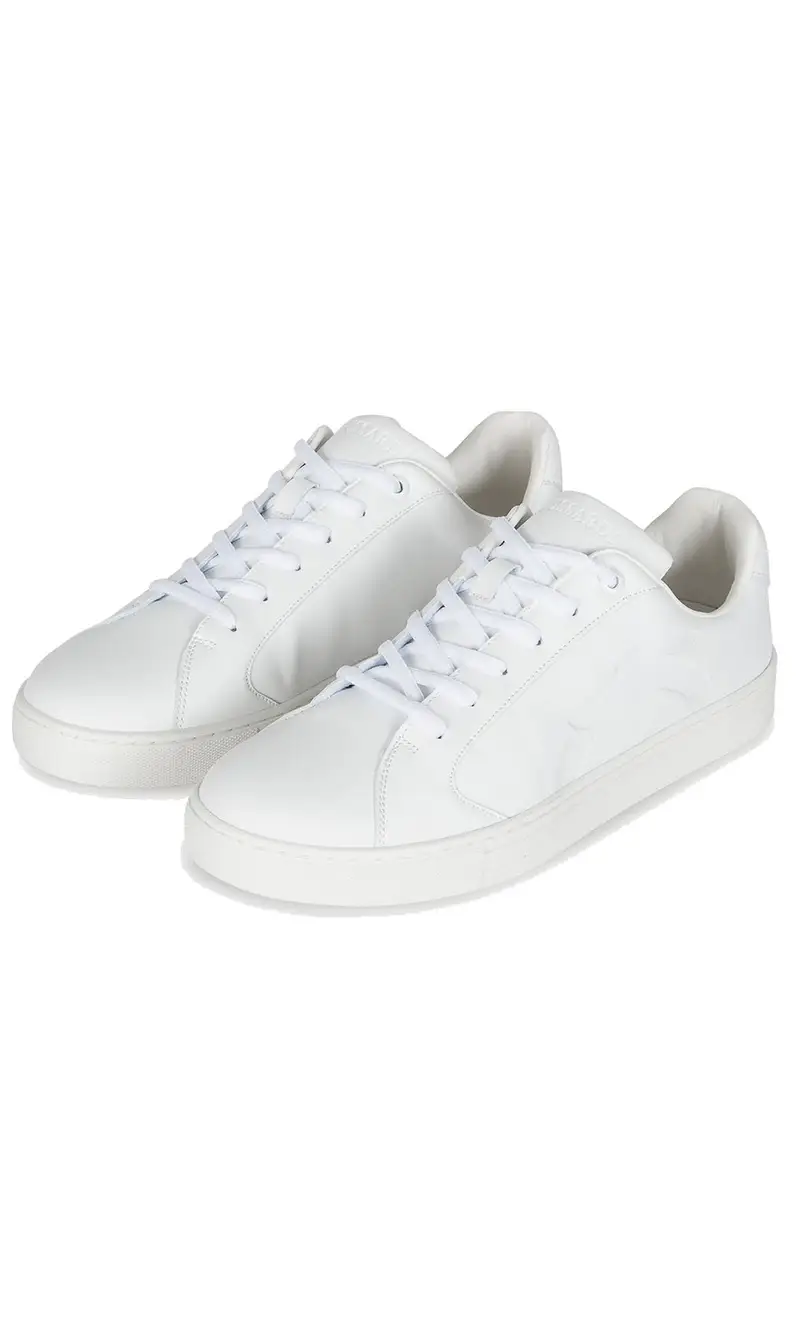 Sneaker bassa trussardi eris, colore bianco miniatura 2