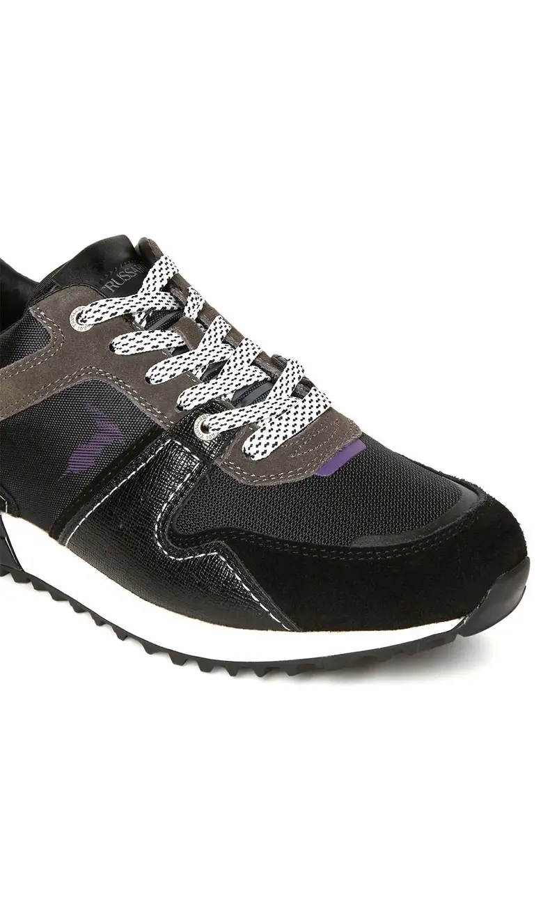 Sneaker trussardi kevin lamon, colore nero miniatura 2