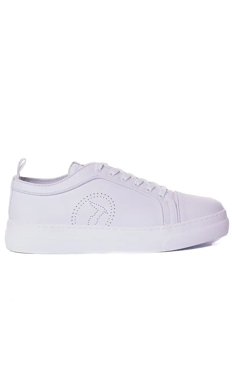 Sneaker trussardi premium bianca, colore bianco