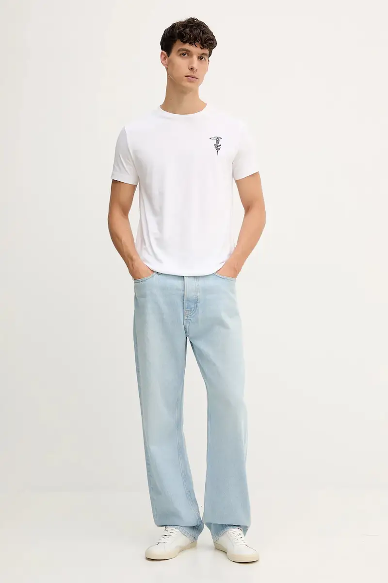 Trussardi T-shirt Uomo Bianco 3577648 miniatura 2