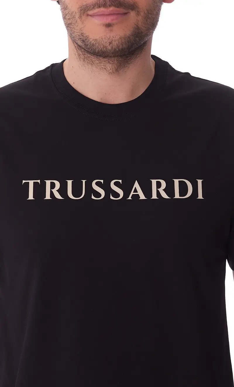 T-shirt trussardi con logo lettering, colore nero miniatura 2