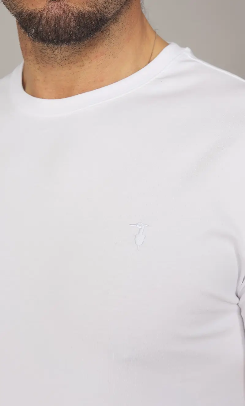T-shirt trussardi in jersey elasticizzato, colore bianco miniatura 2