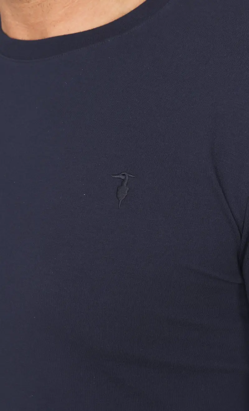 T-shirt trussardi manica lunga in jersey elasticizzato, colore blu miniatura 2