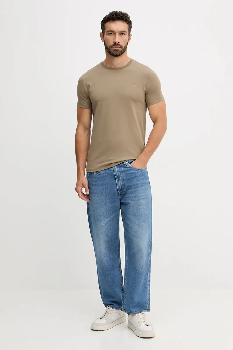 Trussardi T-shirt Uomo Beige 3572492 miniatura 2