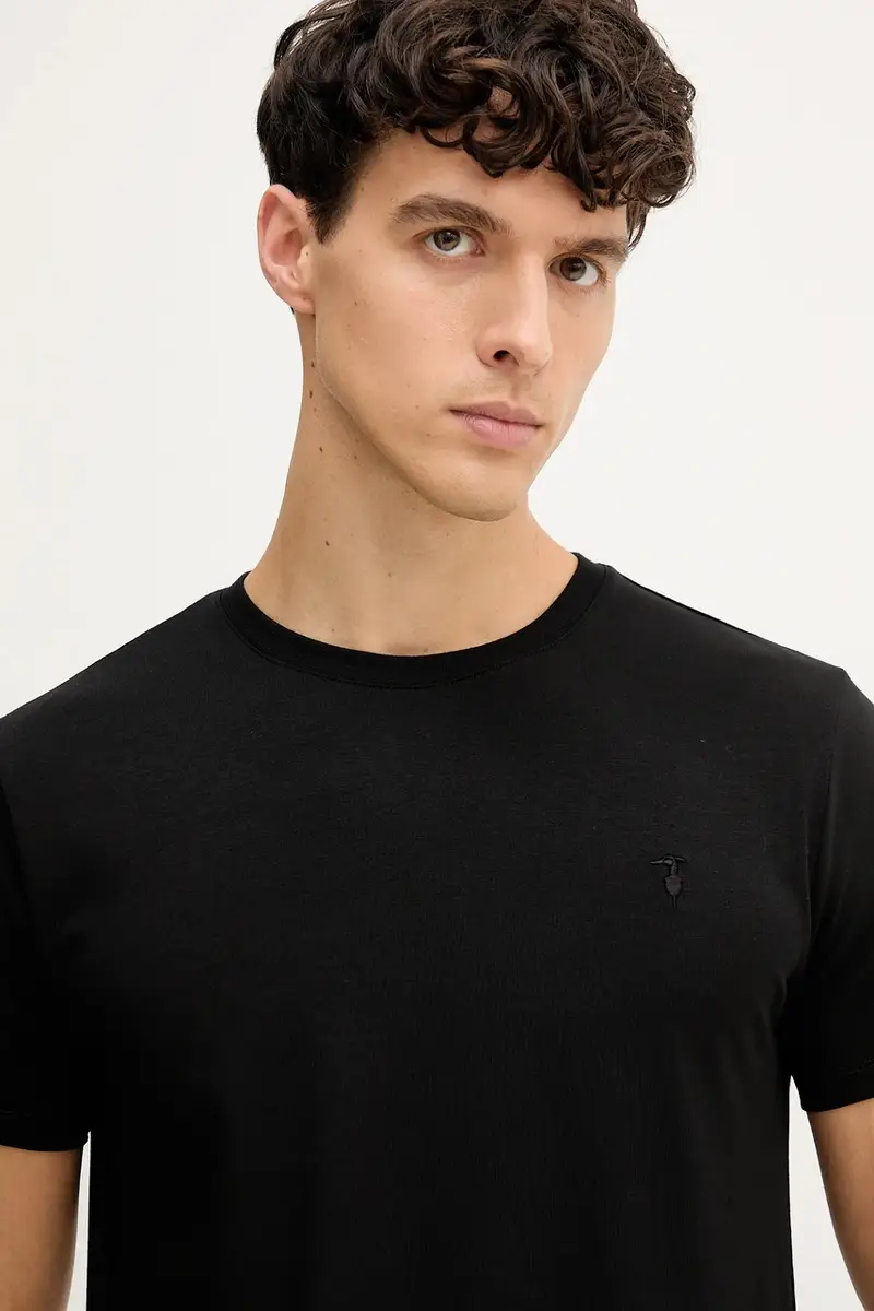 Trussardi T-shirt Uomo Nero 3639798 miniatura 4