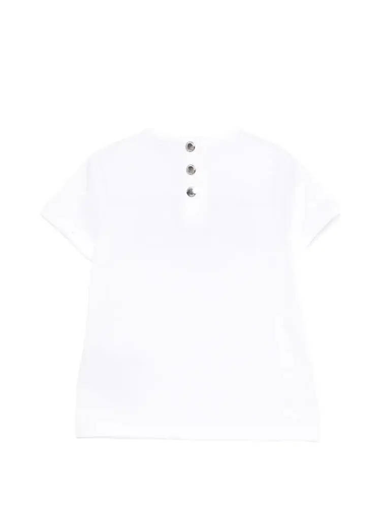 tshirt bianca neonata maxi logo miniatura 2