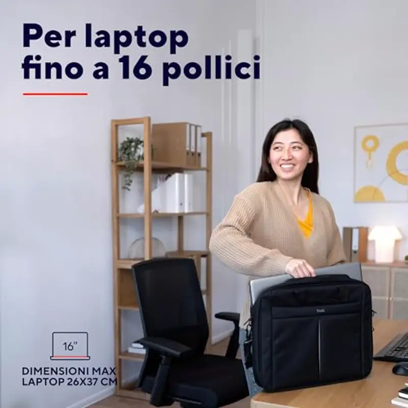 Trust Borsa a tracolla Nero 798958 miniatura 3