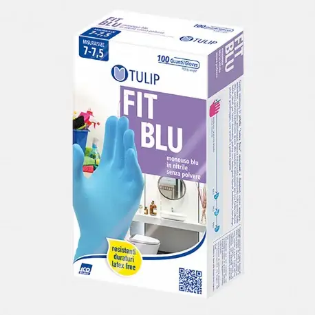 Guanti Monouso Nitrile Colore Blu - Misura S 100 Paia