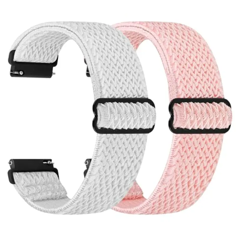TumCez Regolabile Elastico Sgancio Rapido Cinturino Orologio in Nylon,18mm 19mm 20mm 22mm 24mm Cinturino per Samsung/Garmin/Fossil/Amazfit/Huawei/Xiaomi/Suunto Orologio per Uomo Donna